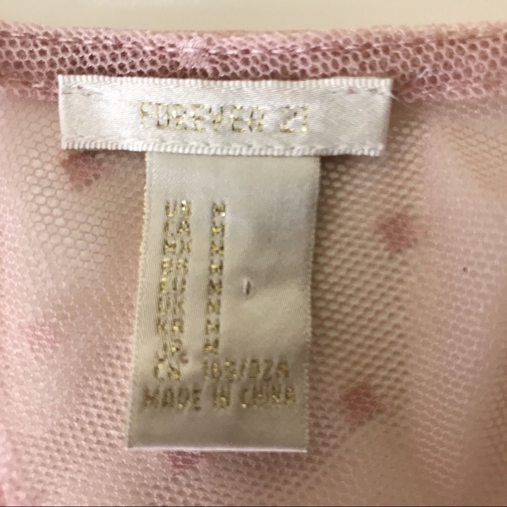 Forever 21 Sheer Blush Diamond Print Top - Picture 8 of 8